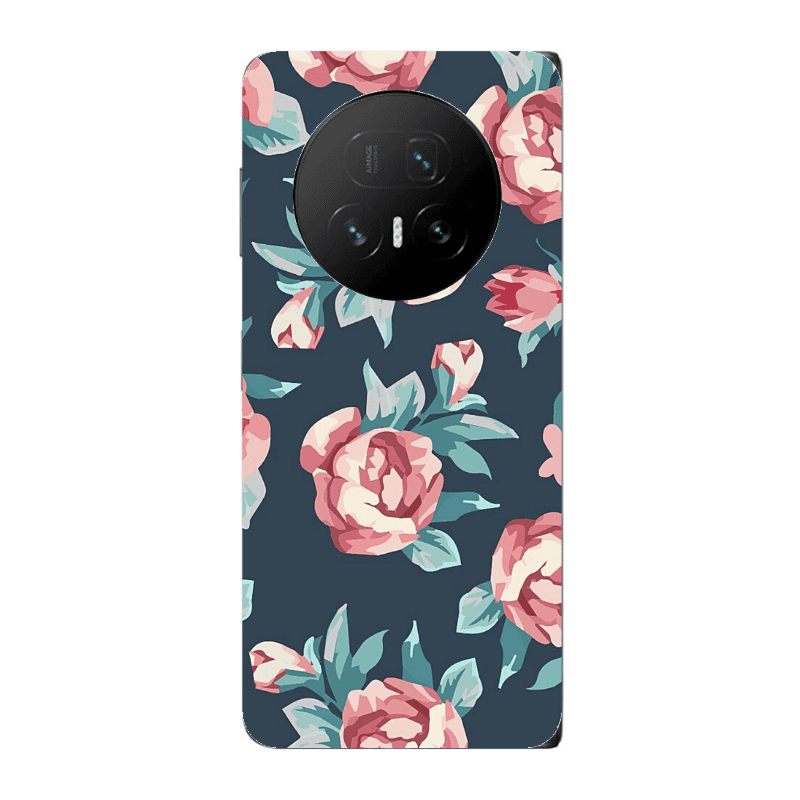 Honor Magic V5 Purple roses Transparent Silicone TPU Θήκη